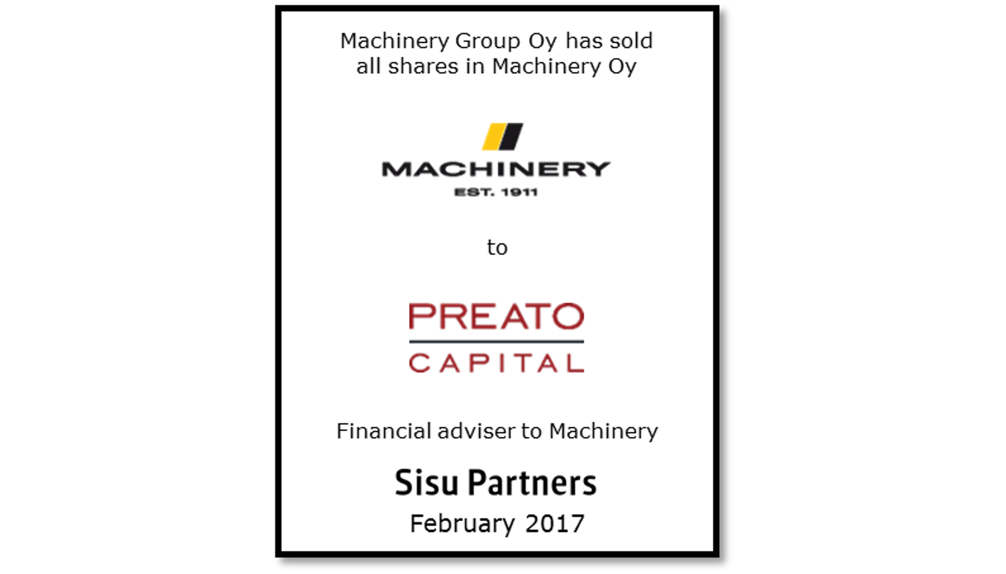 Machinery Preato Capital